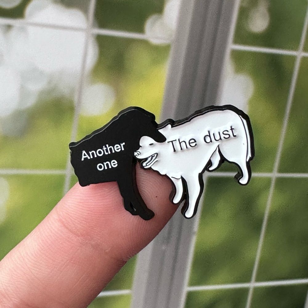 Another One Bites The Dust Dogs Enamel Pin/ Brooch Lapel